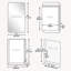 Armoire à pharmacie rectangulaire avec miroir à bord biseauté, armoire de salle de bain sans assemblage avec miroir, tablettes réglables, fente pour papier hygiénique, encastrée ou à fixation en surface-1960138020