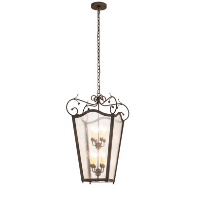 Lanterne suspendue rectangulaire 8 lumières Tessa