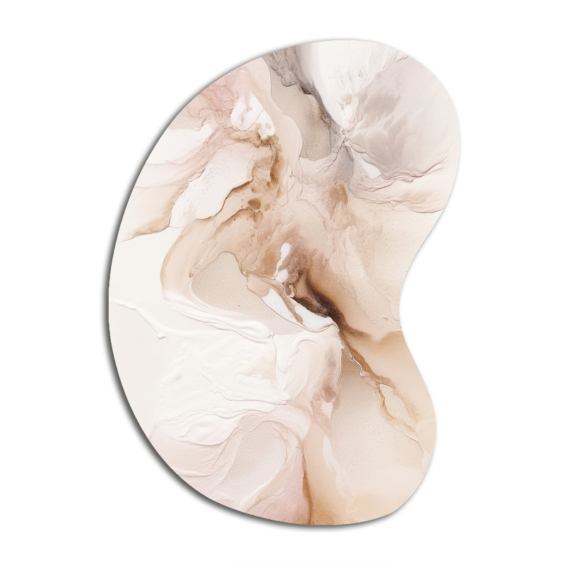 Marbre délicat brun II - sculpture murale asymétrique en métal en forme de flèche abstraite, H 39 po x l 28 po