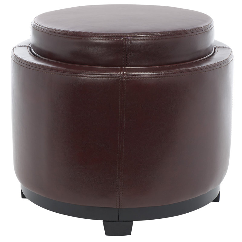 Maiden Upholstered Ottoman, Cordovan Faux Leather