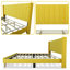 Base de lit tapissier avec tête de lit à oreilles Deeb-609195245-609195244