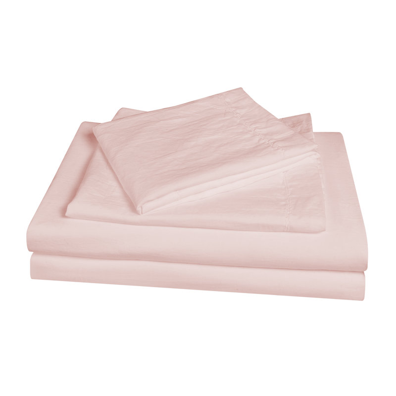 Rose Blush Microfiber King/Cal King Duvet Cover Set