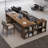 Light-walnut L-Shaped Solid Wood desks-107520323-107520324