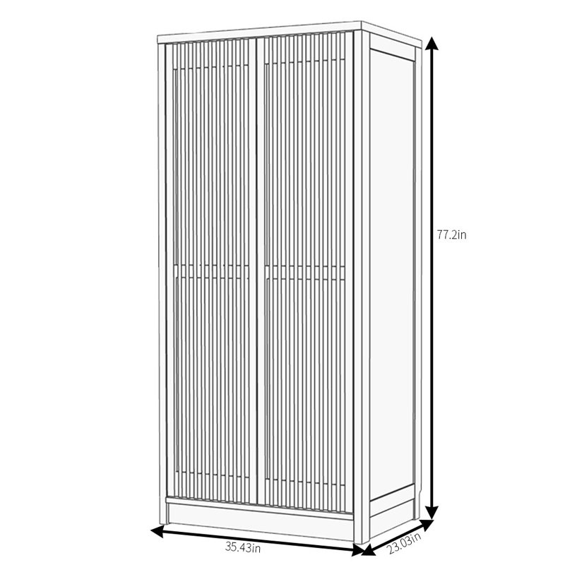 Garde-robe simple en bois