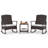 Red Barrel Studio® 3 Pieces Rocking Wicker Bistro Set Outdoor Front Porch Rocker Chairs Conversation Set-1057722594