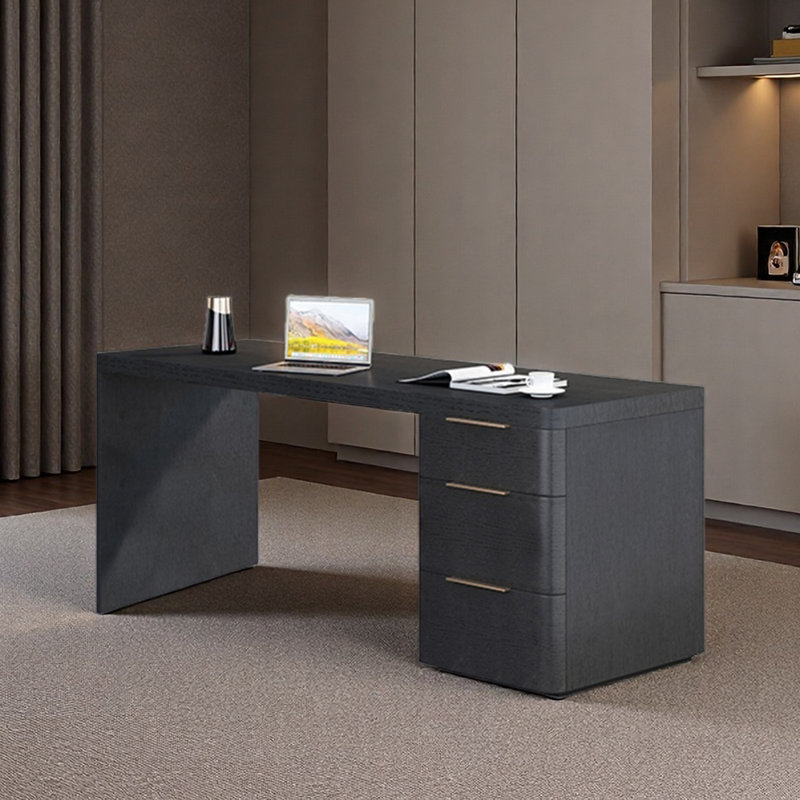 Bureau simple pour étudier / lire à la maison, H 29,53 po x l 62,99 po x P 23,62 po, Noir
