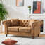 Ensemble de canapé Chesterfield à trois places et deux places avec revêtement en tissu High-Tech, accoudoirs roulés, design moderne Mid-Century et structure en bois durable pour le salon ou le bureau.