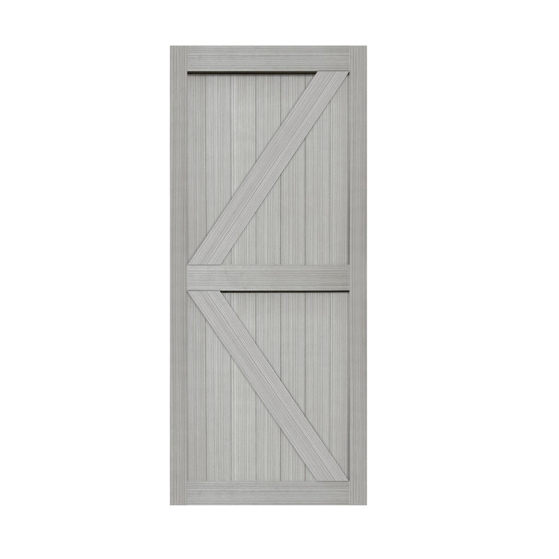 Trous pré-percés en MDF pour porte de grange Assemblage facile - Porte simple, quincaillerie non incluse, 36 po x 84 po