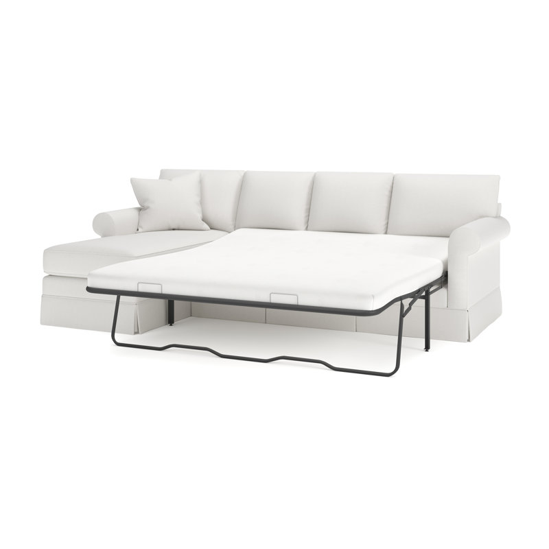 Friedman 2 - Piece Upholstered Sleeper Sectional, Left Hand Facing, Macarena Beige