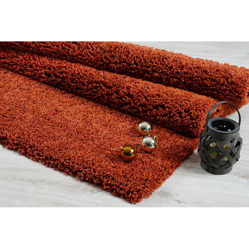 Kayne Solid Colour Shag Area Rug, Rectangle 160 x 230cm