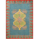 Antique Donegal Arts & Crafts Ireland Medallion Knotted Rug
