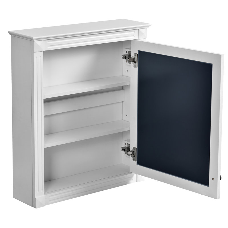 24'' X 27'' Wall Mounted Bathroom Storage Cabinet With Mirror, White