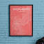 «Sacramento City Map», reproduction d'impression sur affiche en rose-24705603