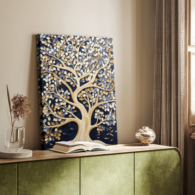 Paysages série CLxxxi - Toile tendue avec châssis de qualité supérieure - Prêt à être accroché, H 18 po x l 12 po