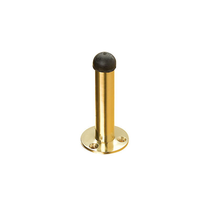 Kennedale Brass Skirting Fixed Door Stop, Polished Brass
