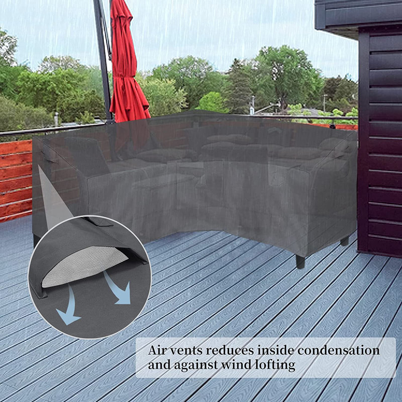 Housse pour canapé modulaire en L pour patio