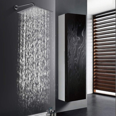 Brushed Nickel Shower head 12 inch Rain High Pressure Top Shower Shower Faucet