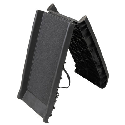 Portable Off-Road Pet Ramp - Black, And Safe, 90Kg Weight Limit, Slip Surface, Double For Space Efficiency & Mobility Enhancements Black Truck Use , Supports Pets, Design, Foldable To Save Easy Carry