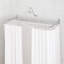 54" Brass D-Shaped Shower Rod Enclosure with Ceiling Support-68509651