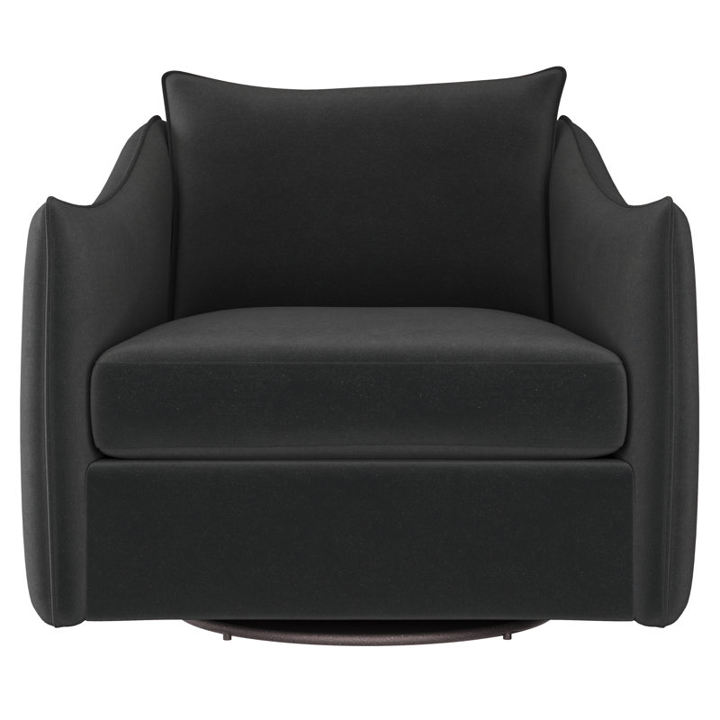 Joli Upholstered Swivel Armchair, Akiko Graphite Performance 5534-011