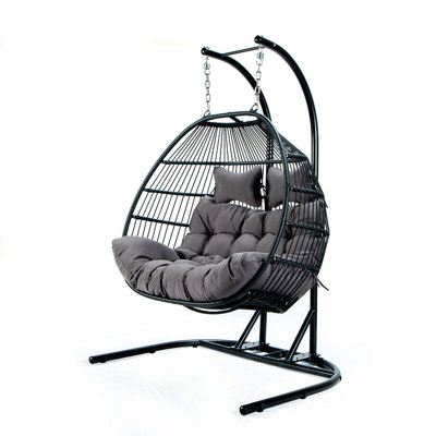 FOLDING DOUBLE SWING CHAIR With CUSHION