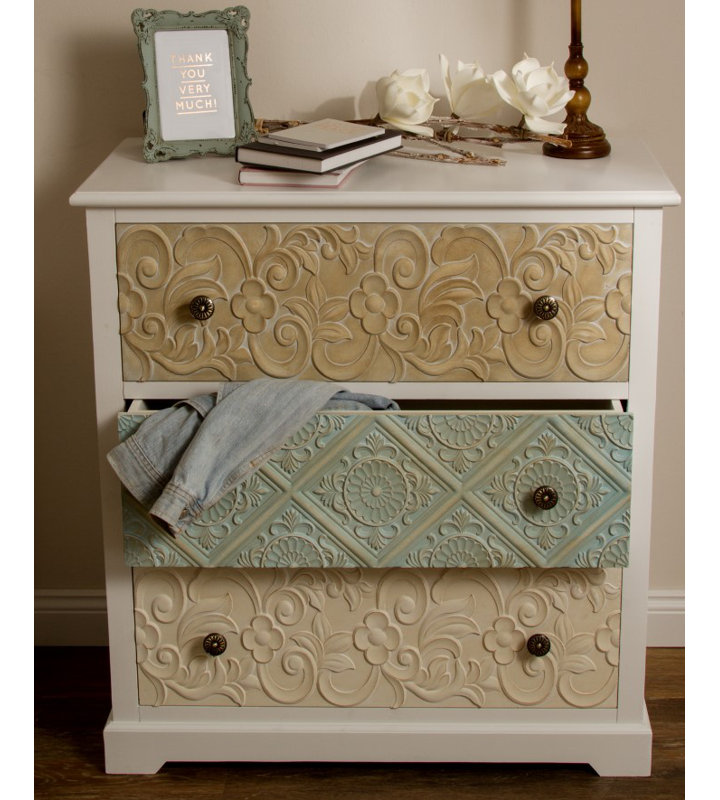 Glazer Solid Wood 85cm W 3 - Drawer Chest of Drawers