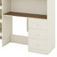 Lit mezzanine avec garde-robe intégré, bureau, tablettes de rangement et tiroirs-1842881162