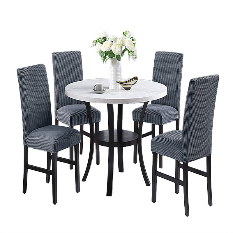Ensemble de salle à manger 5 pièces Modern Elegant, Gris foncé