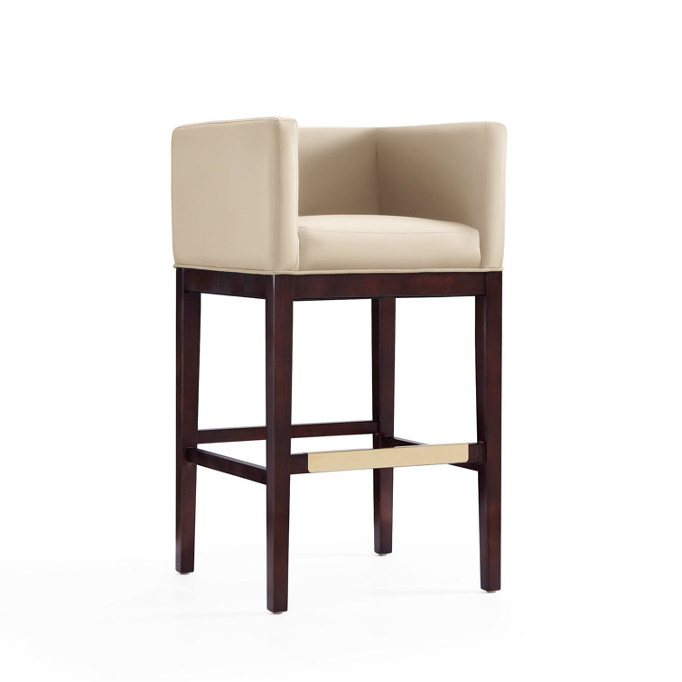 Beeley Upholstered Counter Stool with Solid Wood Frame