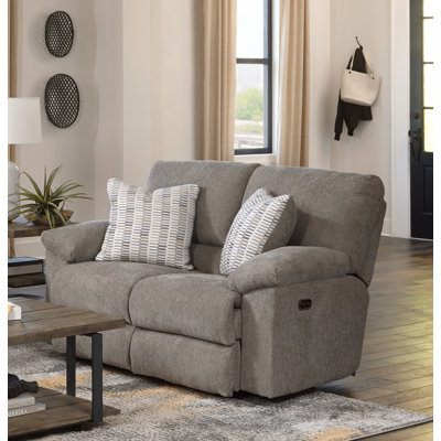Causeuse inclinable avec accoudoirs coussinés de 60 po Edilio