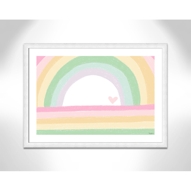 Décoration murale pour enfants, H 26,5 po x l 36,5 po x P 0,63 po, Encadré plat à grain de bois blanc