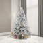 Flocked Sierra Lighted Artificial Pine Christmas Tree-2106797528