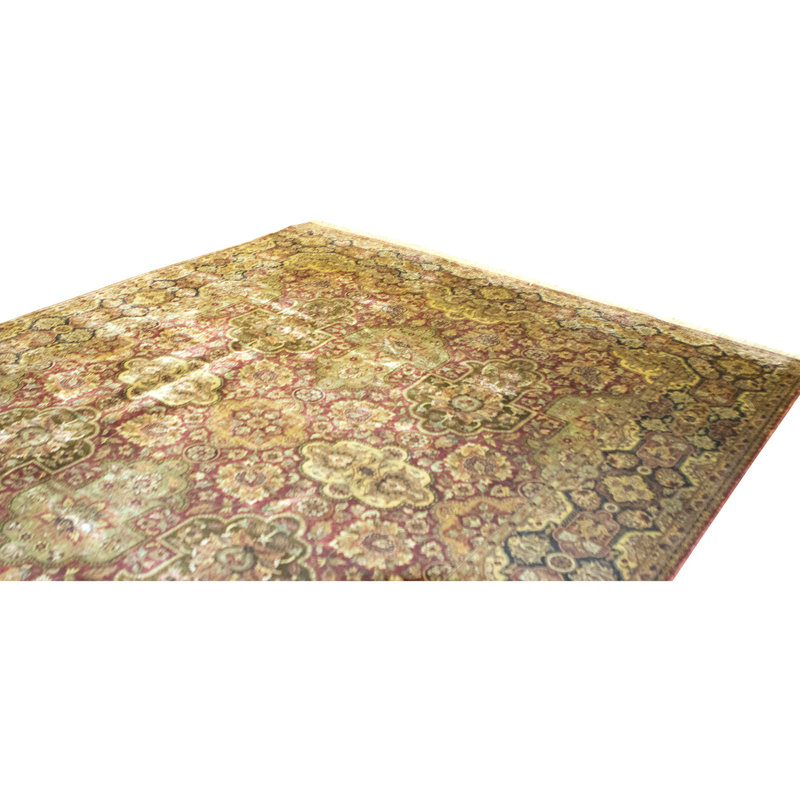 High-Quality Hand-Knotted Red And Black Area Rug