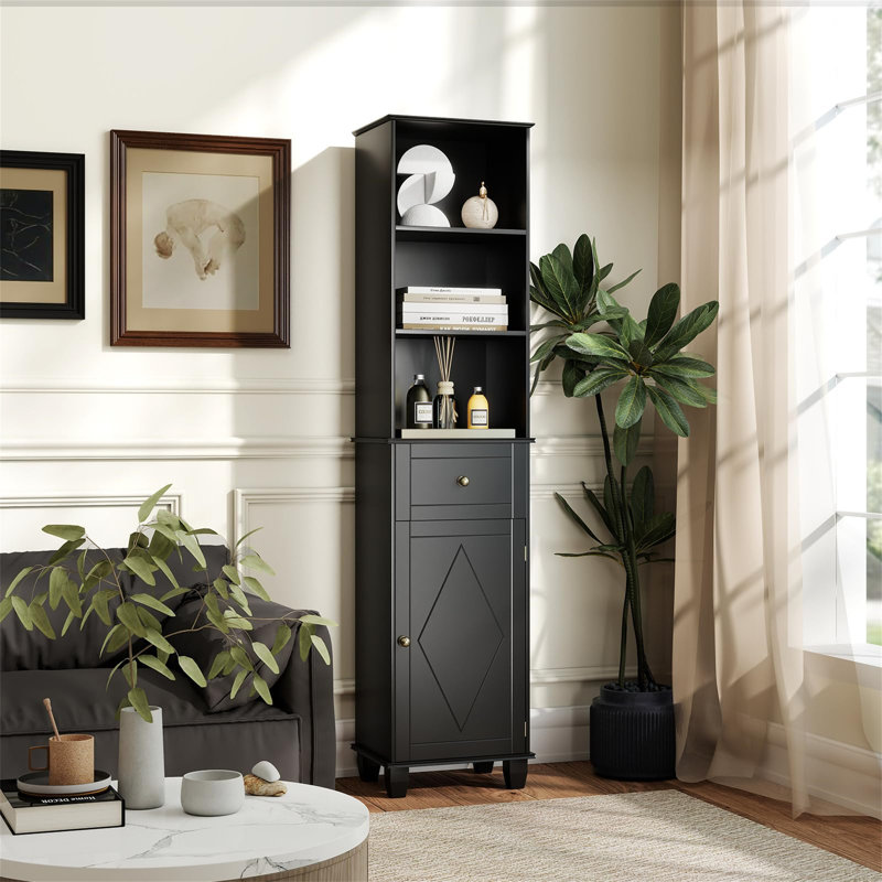 Bathroom Cabinet, Matte Black