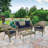 Yamada 4 - Person Patio Conversation Set with Cushions-37026431-37026428
