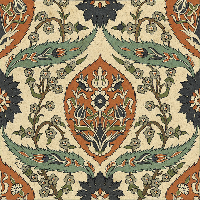 Persian Tile II - Wrapped Canvas Print, 91cm H x 91cm W x 3.8cm D
