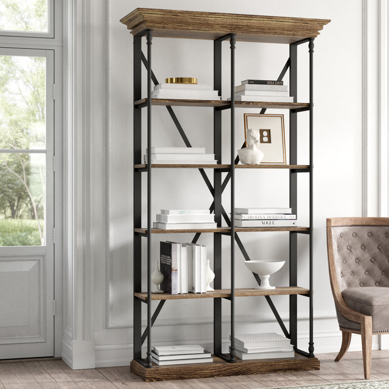Étagère à livres Assise, Noir / brun