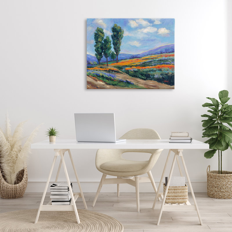 "Rolling Hills Traditional Landscape", art mural sur toile par Alexi Fine, H 30 po x l 40 po