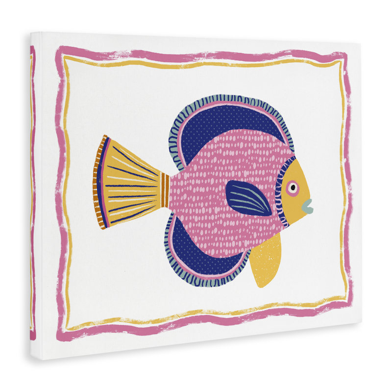 «Pink Fish», art mural par Lisa Nohren, H 16 po x l 20 po