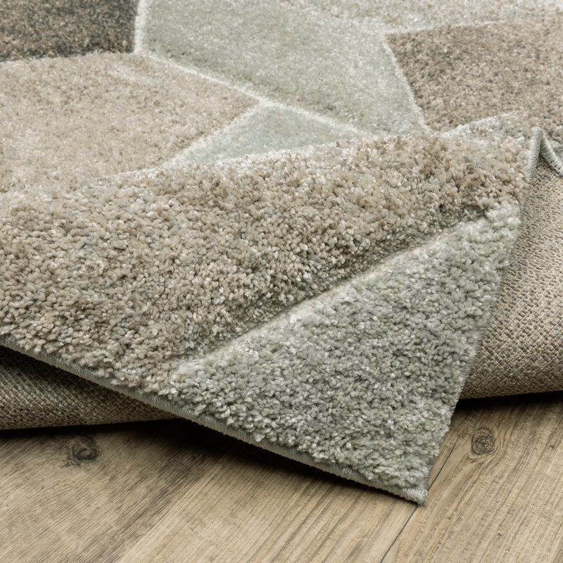 Geometric Indoor Rug, Rectangle 9'10" x 12'10"