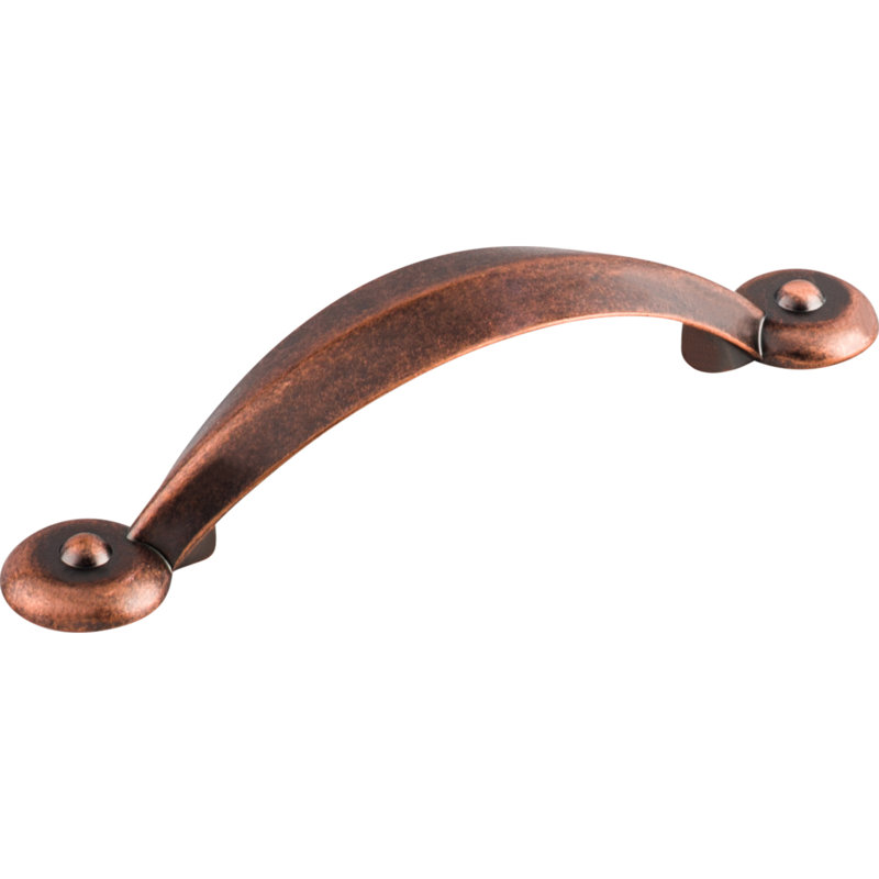 Angle 3" Center to Center Bar pull, Antique Copper, 3" Center to Center