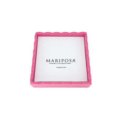 Teal Scallop Napkin Box with Insert