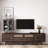 76" Boho Modern TV Stand with Drawers for 75-85 Inch TVs, Dark Brown Entertainment Center with Drop-Down Doors & Rattan Accents, Solid Wood Legs, 6-Compartment Storage