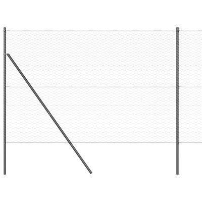 Vidaxl Fence With Posts PVC-Coated Steel