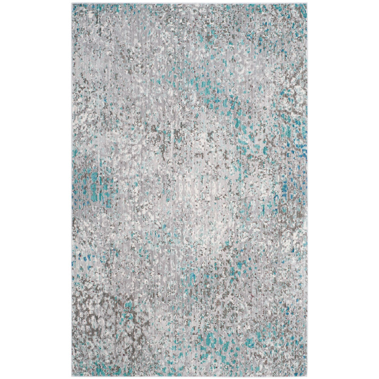 Tapis gris / bleu clair Aubryana