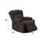 Fauteuil inclinable électrique en lin brun Lusio