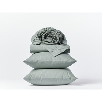 Organic Crinkled Percale Sheet Set