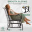 Fauteuil oscillant d'extérieur en acier Adelphia-725744291