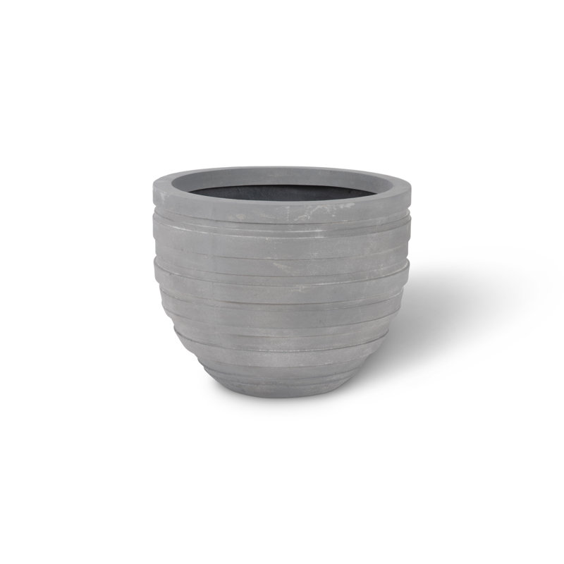 June Planter, Raw Gray, 20" H x 22" W x 22" D