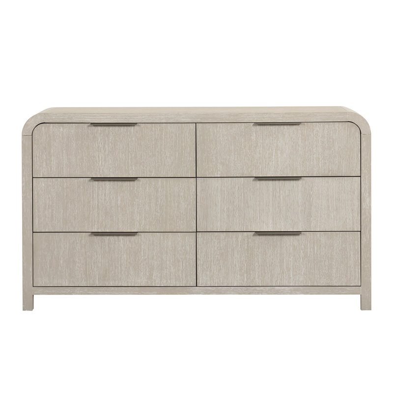 Commode contemporaine à 6 tiroirs Roundhill Furniture, gris clair